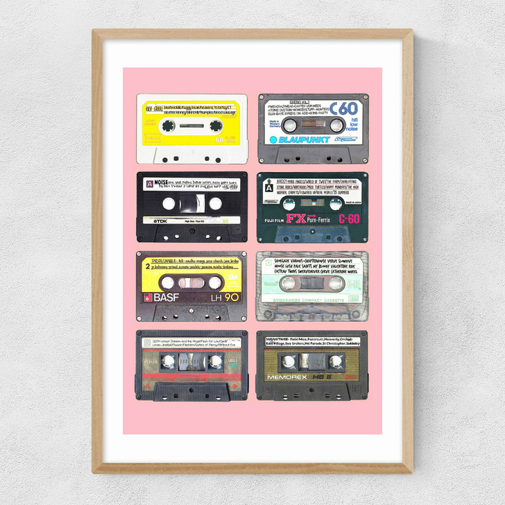 Mixtapes Narrow Oak Frame