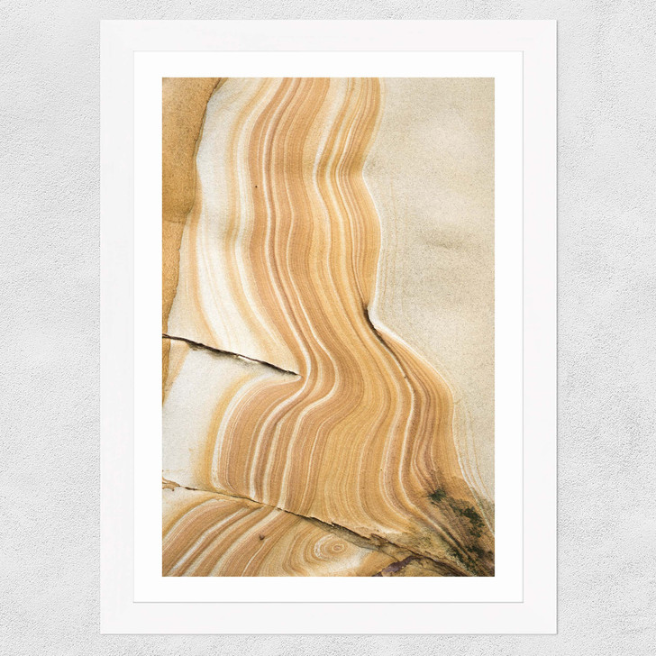 Sandstone Wide White Frame
