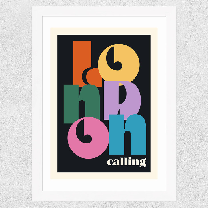 London Calling Wide White Frame London Calling Wide White Frame