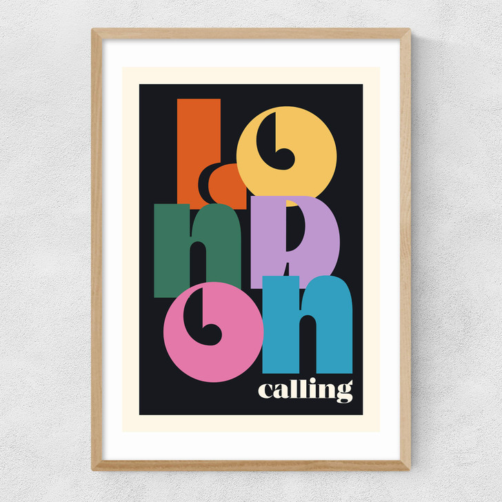 London Calling Narrow Oak Frame