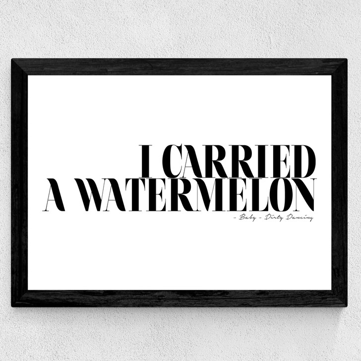 I Carried a Watermelon Wide Black Frame
