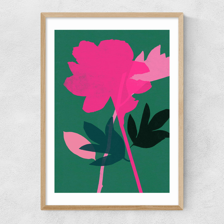 Peony by Garima Dhawan Narrow Oak Frame Peony by Garima Dhawan Narrow Oak Frame