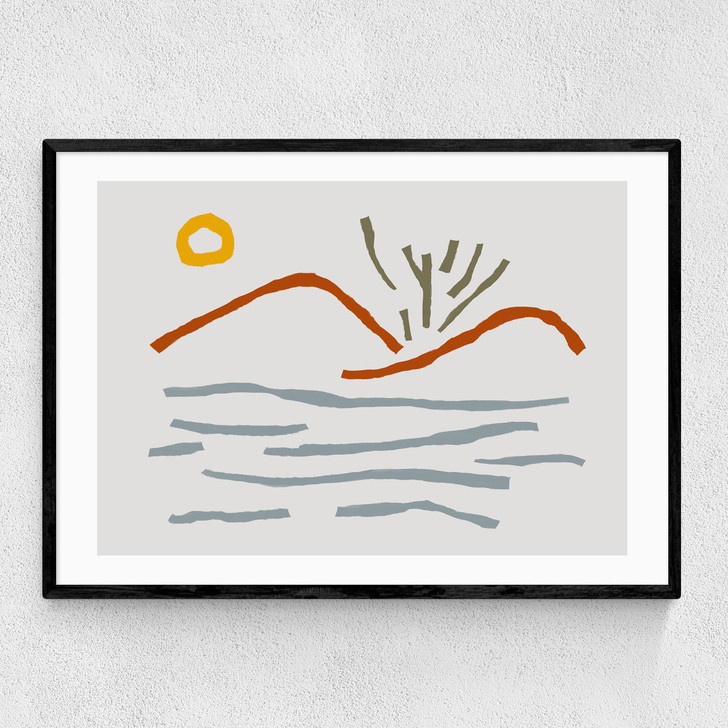 Nature Land Narrow Black Frame
