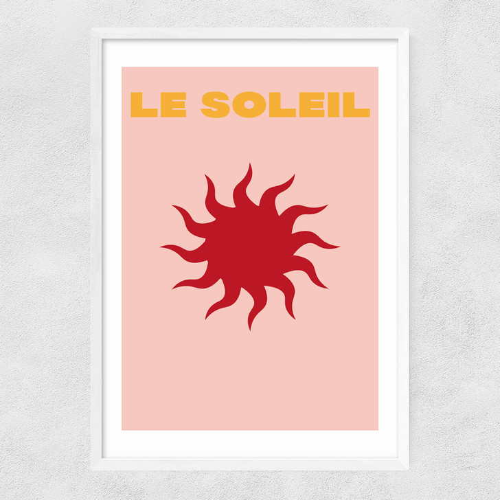 Le Soleil by Inoui Narrow White Frame