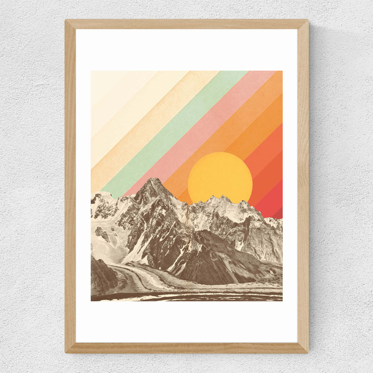 Mountainscape Medium Oak Frame