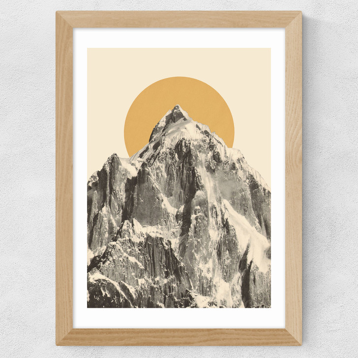 Mountainscape V Wide Oak Frame