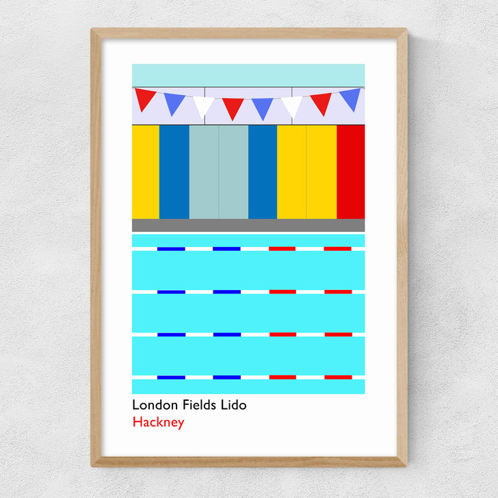 London Fields Lido Narrow Oak Frame London Fields Lido Narrow Oak Frame