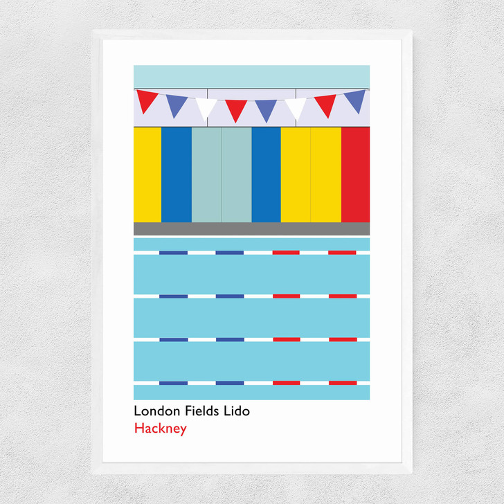 London Fields Lido Narrow White Frame London Fields Lido Narrow White Frame