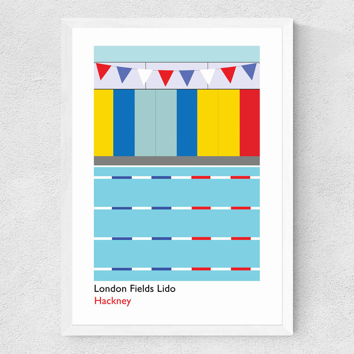 London Fields Lido Medium White Frame London Fields Lido Medium White Frame