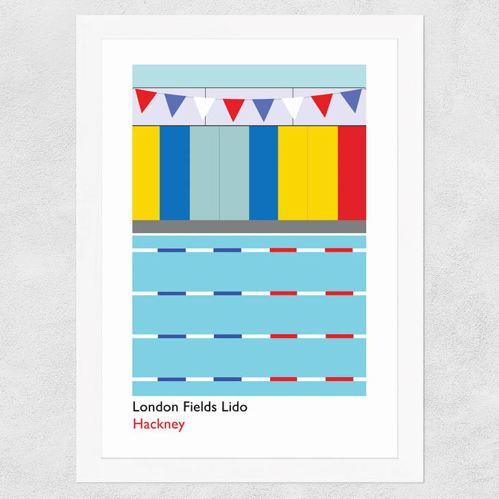 London Fields Lido Wide White Frame London Fields Lido Wide White Frame