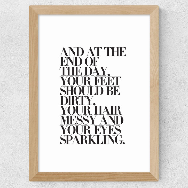 At The End of the Day Wide Oak Frame