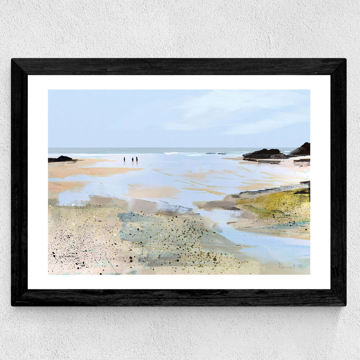 Sea View by Dan Hobday Wide Black Frame
