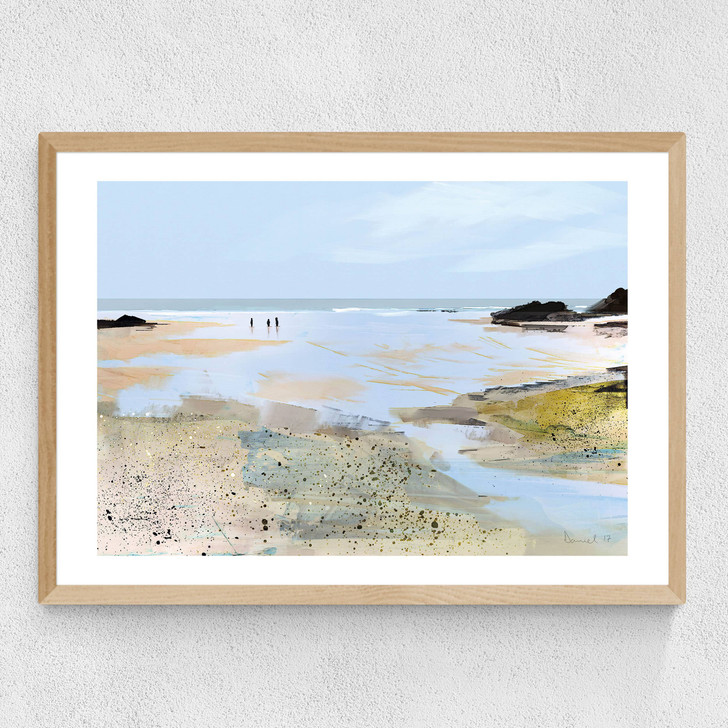 Sea View by Dan Hobday Medium Oak Frame