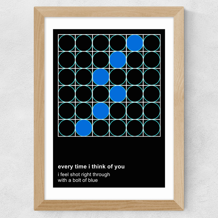 Bizarre Love Triangle - New Order Wide Oak Frame
