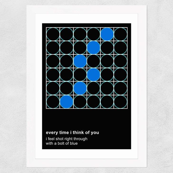 Bizarre Love Triangle - New Order Wide White Frame
