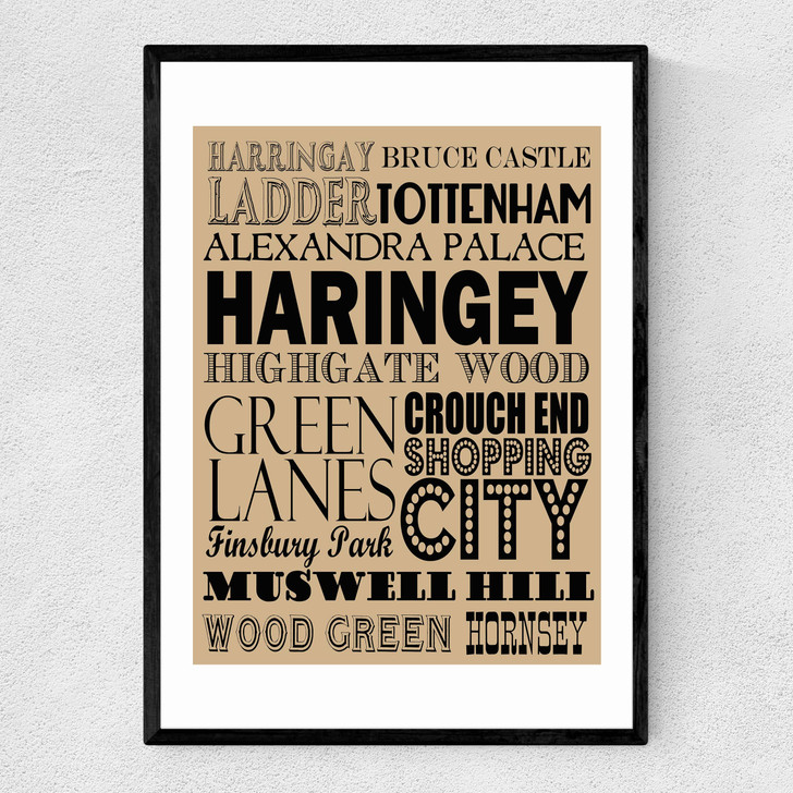 Haringey Bus Roll Narrow Black Frame