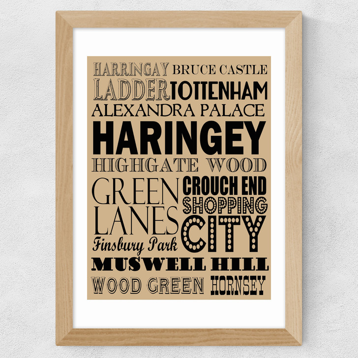 Haringey Bus Roll Wide Oak Frame