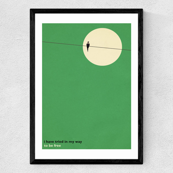 Bird on a Wire Medium Black Frame