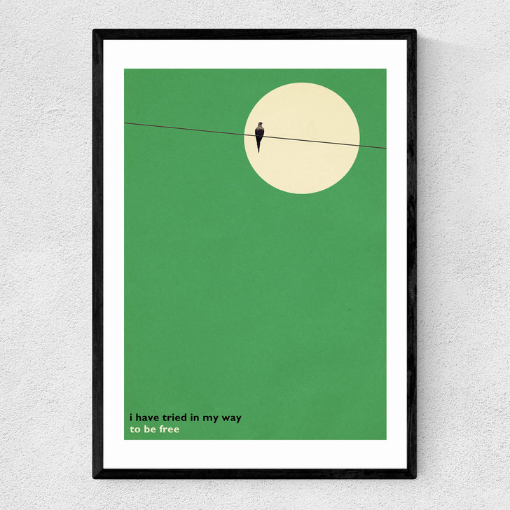Bird on a Wire Narrow Black Frame