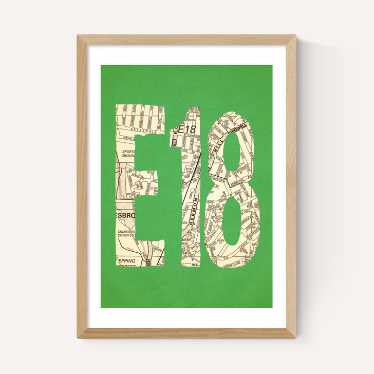 E18 Postcode Map
