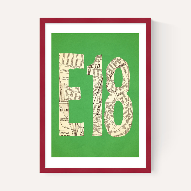 E18 Postcode Map