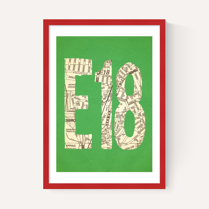 E18 Postcode Map