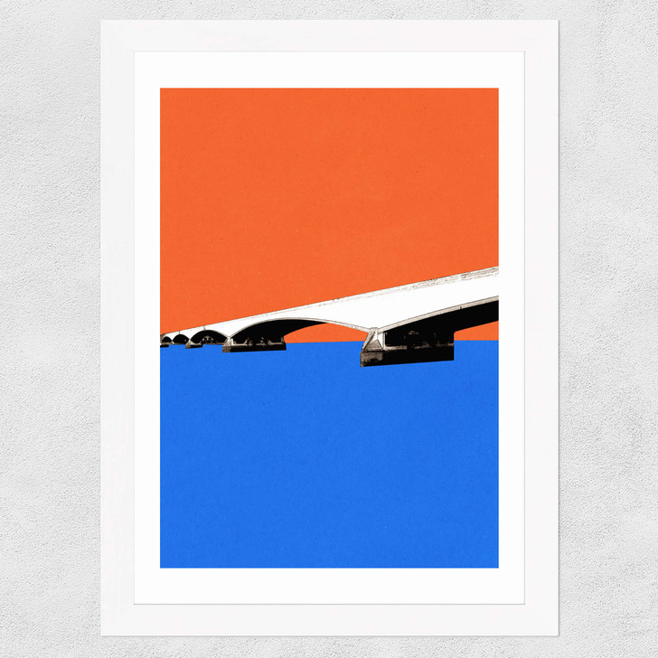 Waterloo Bridge Wide White Frame Waterloo Bridge Wide White Frame