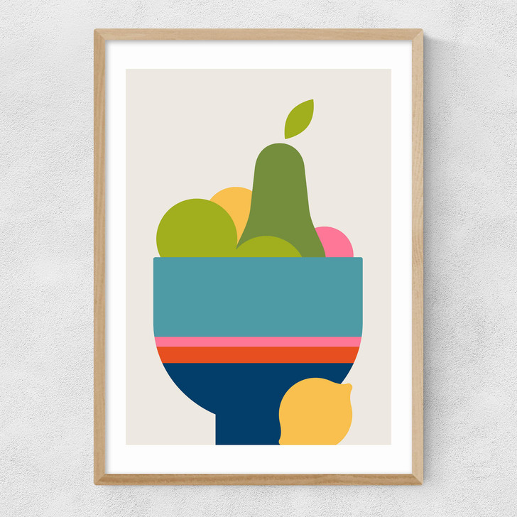 Mixed Fruit Blues Narrow Oak Frame Mixed Fruit Blues Narrow Oak Frame