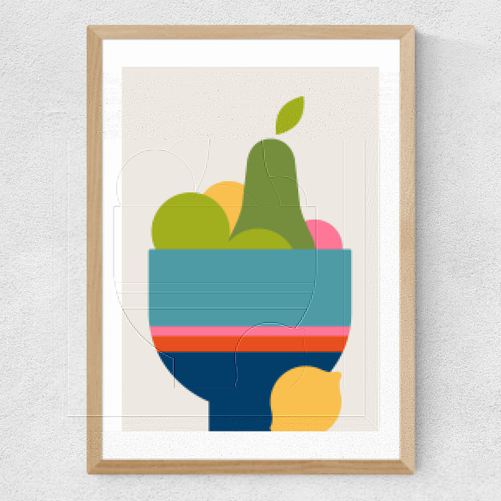 Mixed Fruit Blues Medium Oak Frame Mixed Fruit Blues Medium Oak Frame