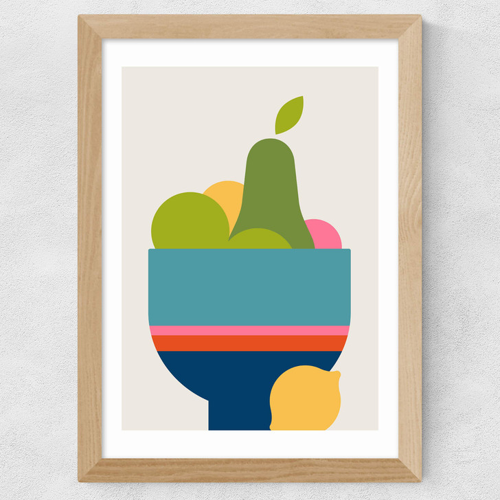 Mixed Fruit Blues Wide Oak Frame Mixed Fruit Blues Wide Oak Frame
