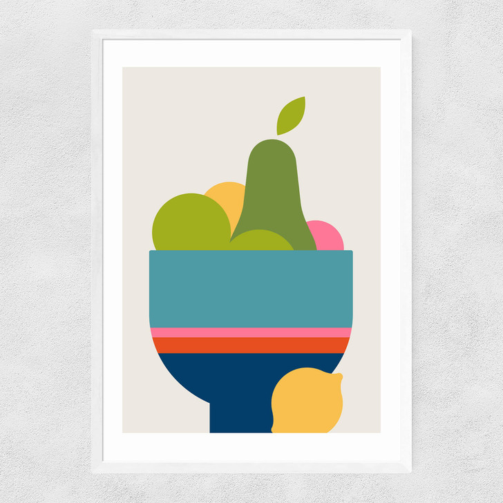 Mixed Fruit Blues Narrow White Frame Mixed Fruit Blues Narrow White Frame