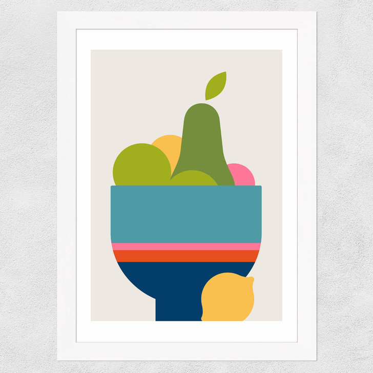 Mixed Fruit Blues Wide White Frame