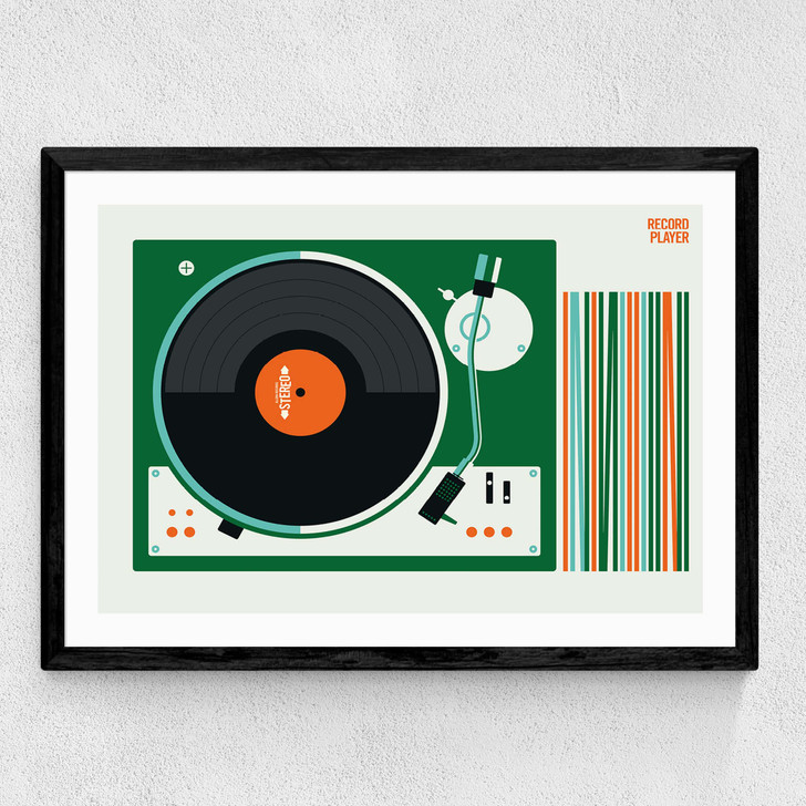 Fin Record Player TK Medium Black Frame