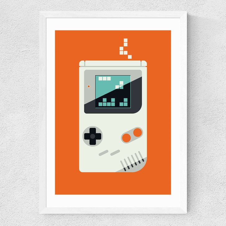Old School Gamer Medium White Frame Old School Gamer Medium White Frame