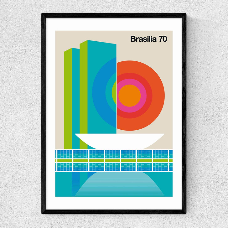 Brasilia 70 Narrow Black Frame