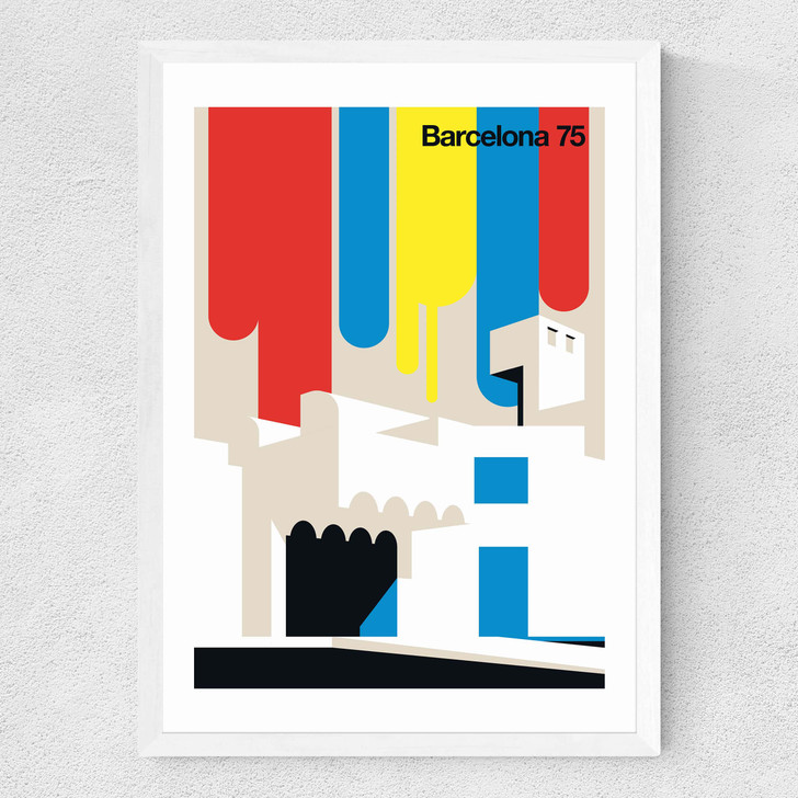 Barcelona 75 Medium White Frame