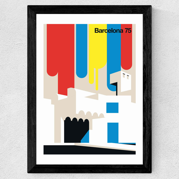 Barcelona 75 Wide Black Frame