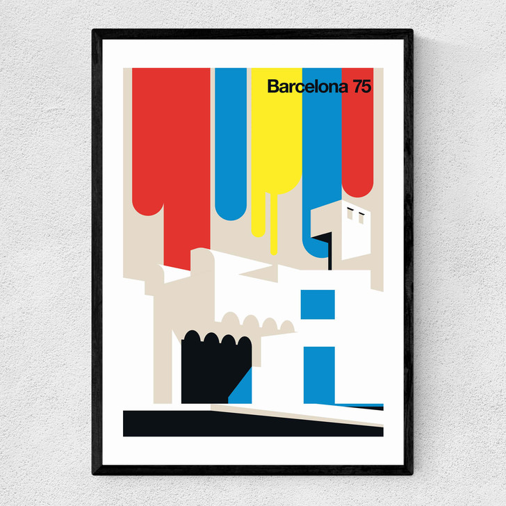Barcelona 75 Narrow Black Frame