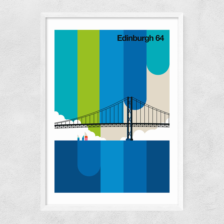 Edinburgh 64 Narrow White Frame