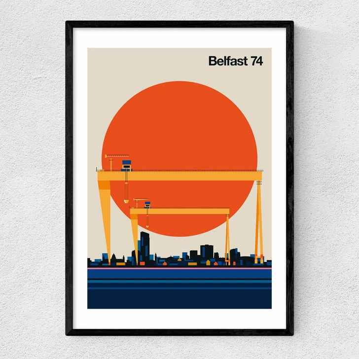Belfast 74 Narrow Black Frame