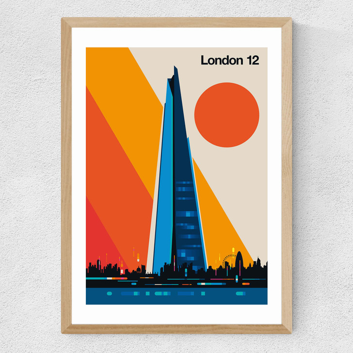 London 12 Medium Oak Frame