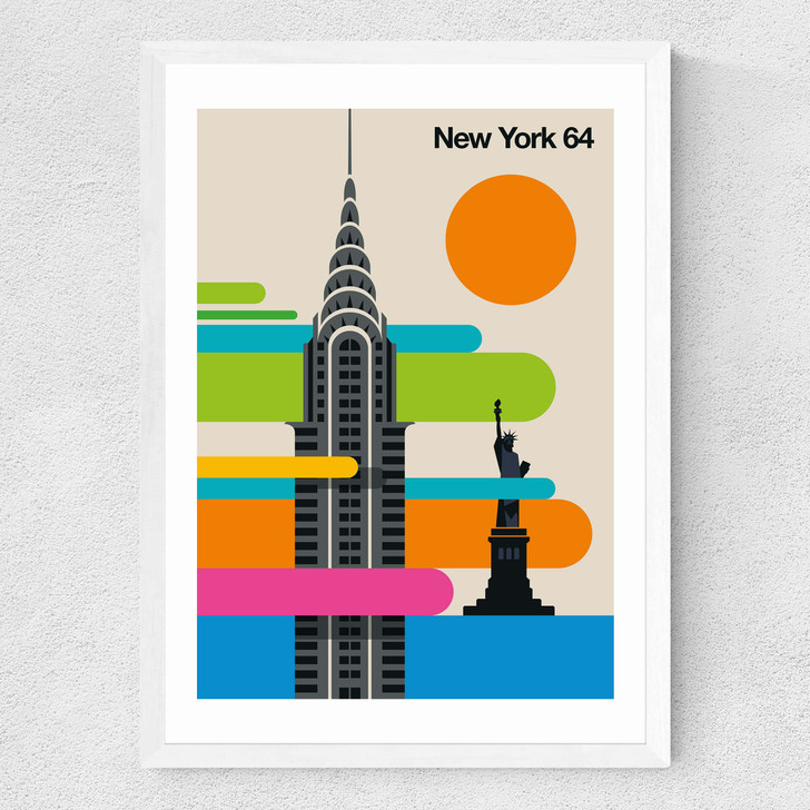 New York 64 Medium White Frame New York 64 Medium White Frame
