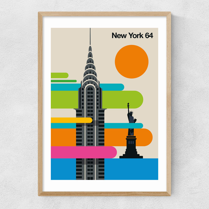 New York 64 Narrow Oak Frame