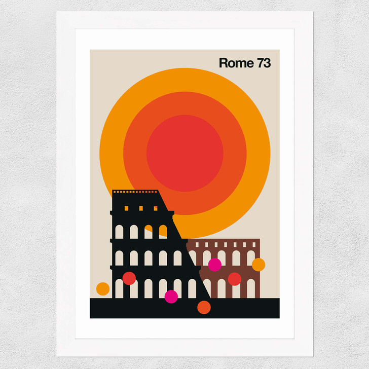 Rome 73 Wide White Frame Rome 73 Wide White Frame