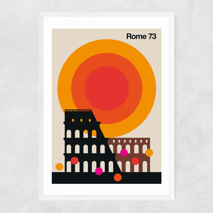 Rome 73 Narrow White Frame