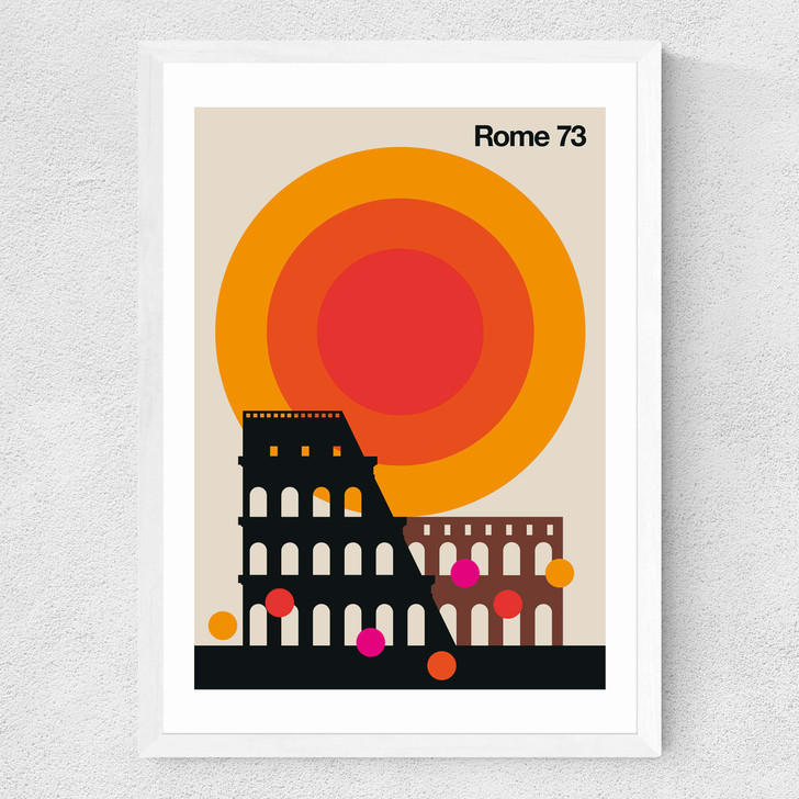 Rome 73 Medium White Frame