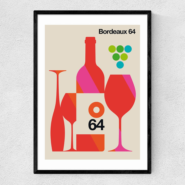 Bordeaux 64 Narrow Black Frame