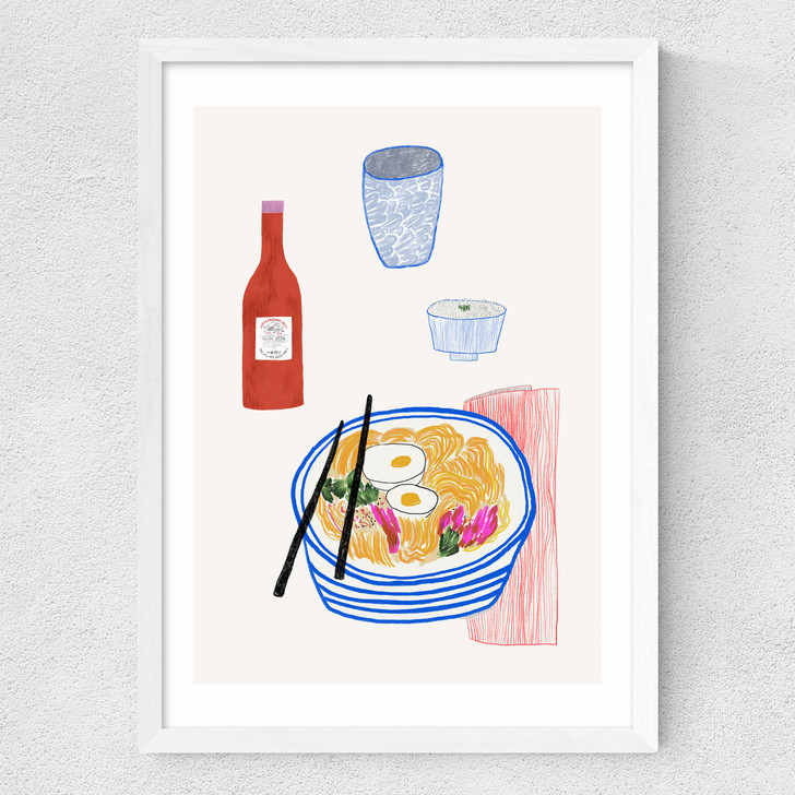 Ramen by Ani Vidotto Medium White Frame Ramen by Ani Vidotto Medium White Frame