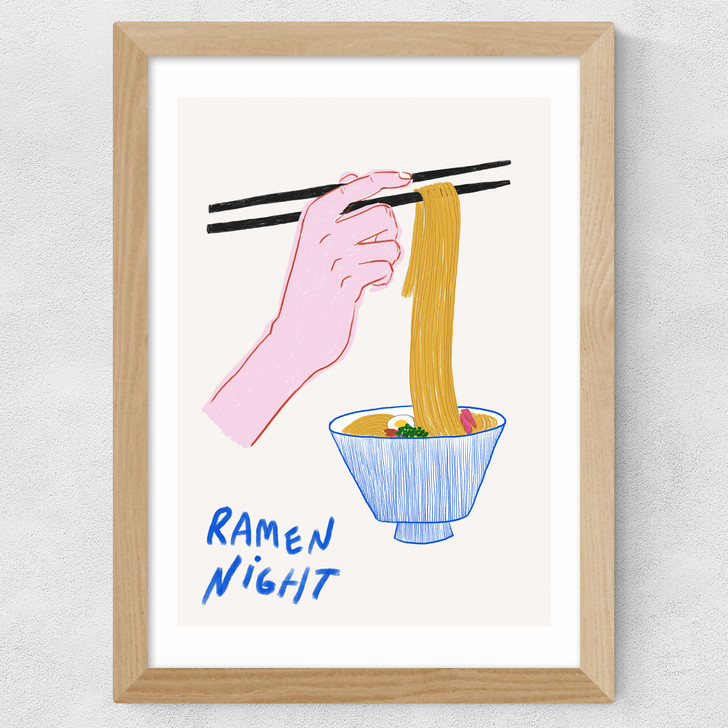 Ramen Night Wide Oak Frame