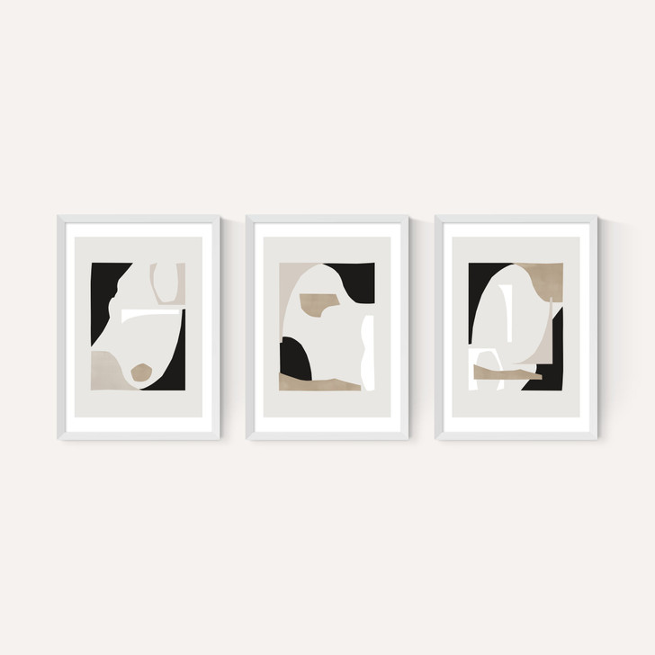 Abstract Shapes Triptych